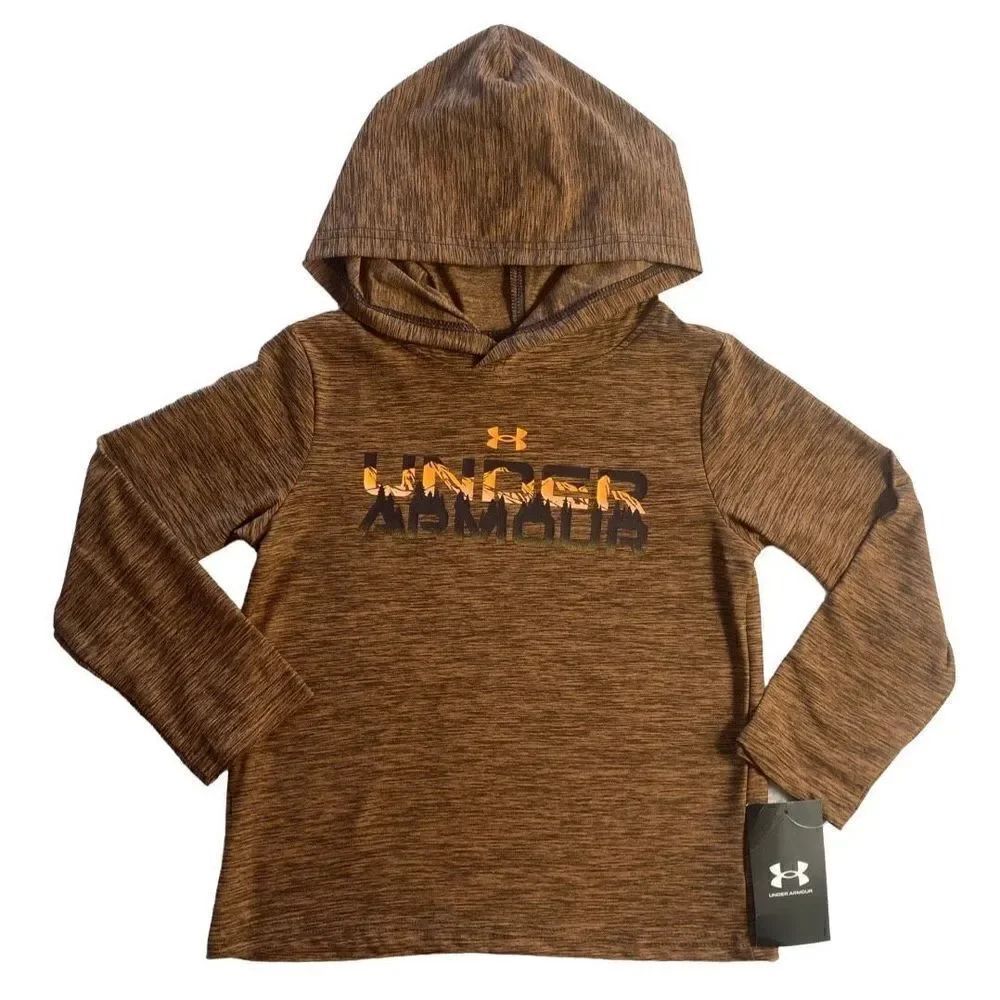 UNDER ARMOUR Boy’s Size 4 Mountain Logo Twist Hoodie
